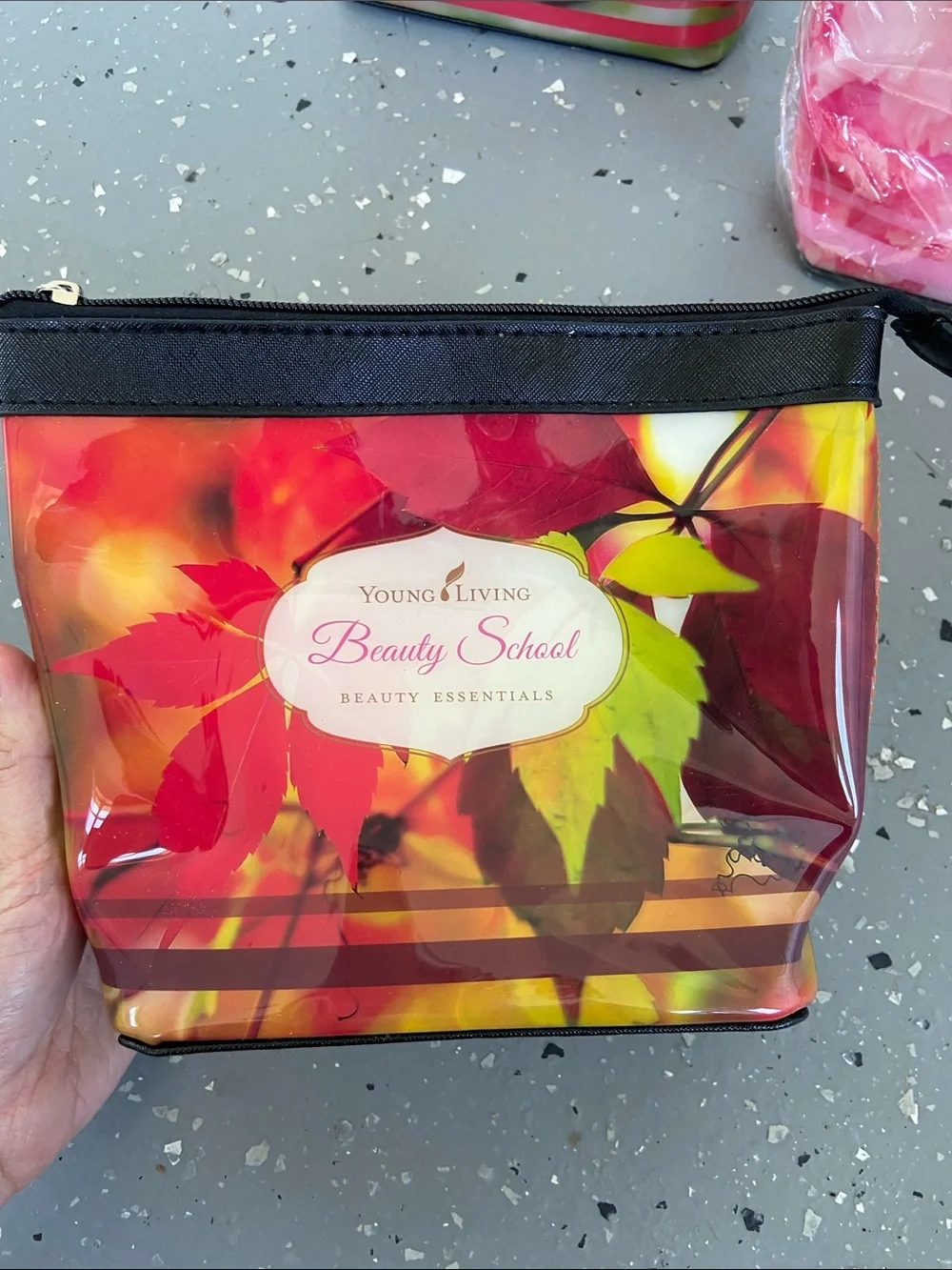 Young Living Floral Cosmetic Pouch Set of (4) Fall, Winter, Spring & Summer